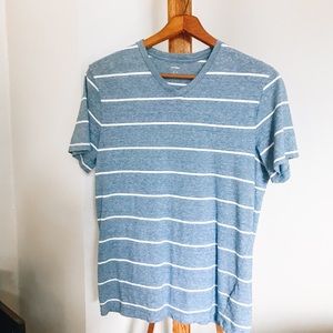 Old Navy Blue & White Stripe Short Sleeve